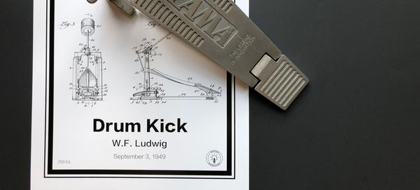 Drum Kick Patent Print - Retro Patents