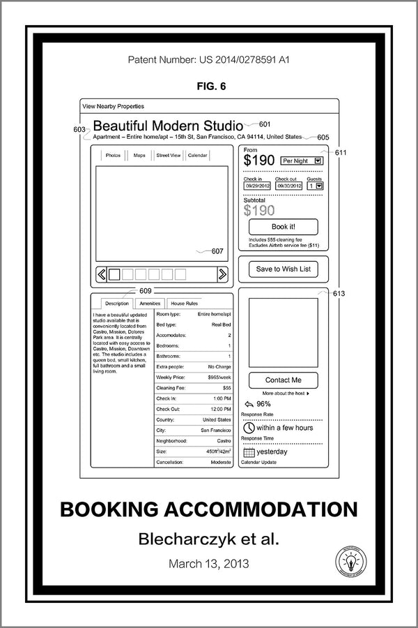 Airbnb Patent Print - Retro Patents