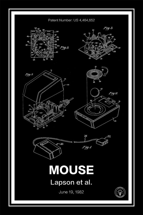 Apple Mouse Patent Print - Retro Patents