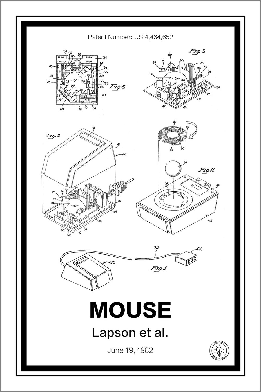 Apple Mouse Patent Print - Retro Patents