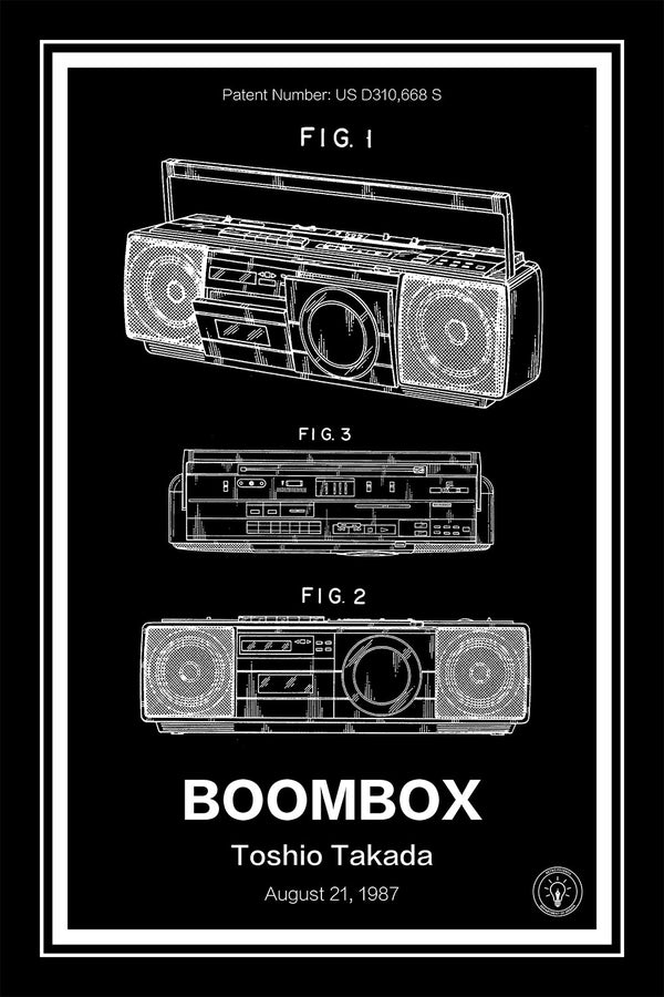 Boombox Patent Print - Retro Patents