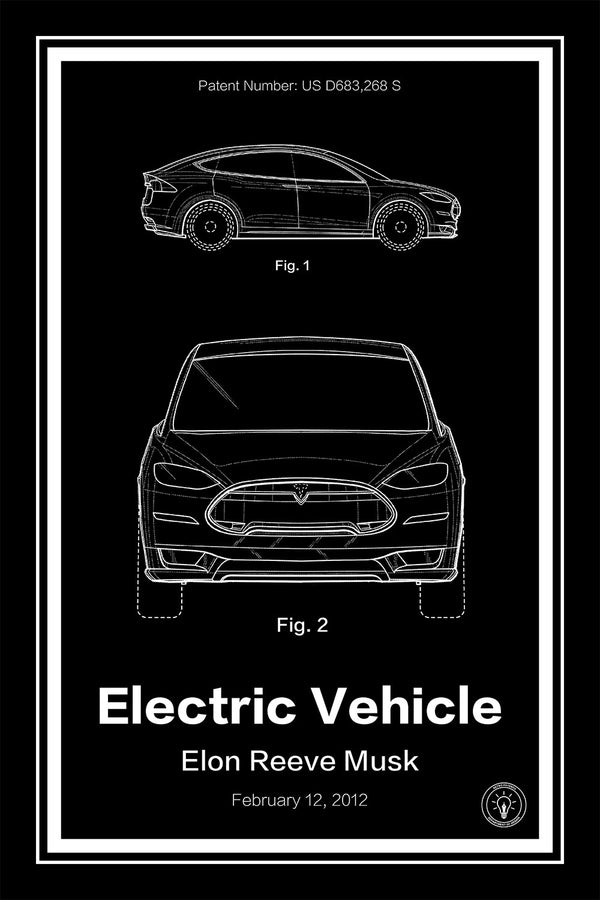 Tesla® Patent Print - Retro Patents