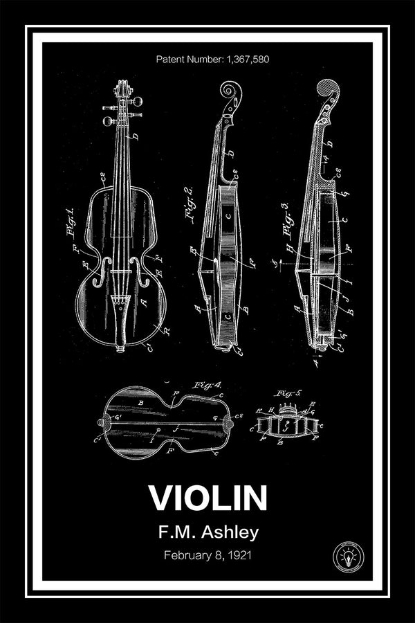 Violin Patent Print - Retro Patents