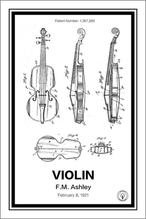 Violin Patent Print - Retro Patents